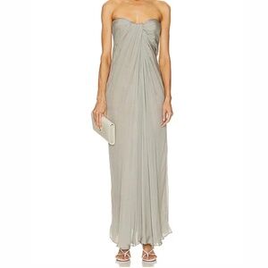 INTERIOR Maribel twist silk maxi dress